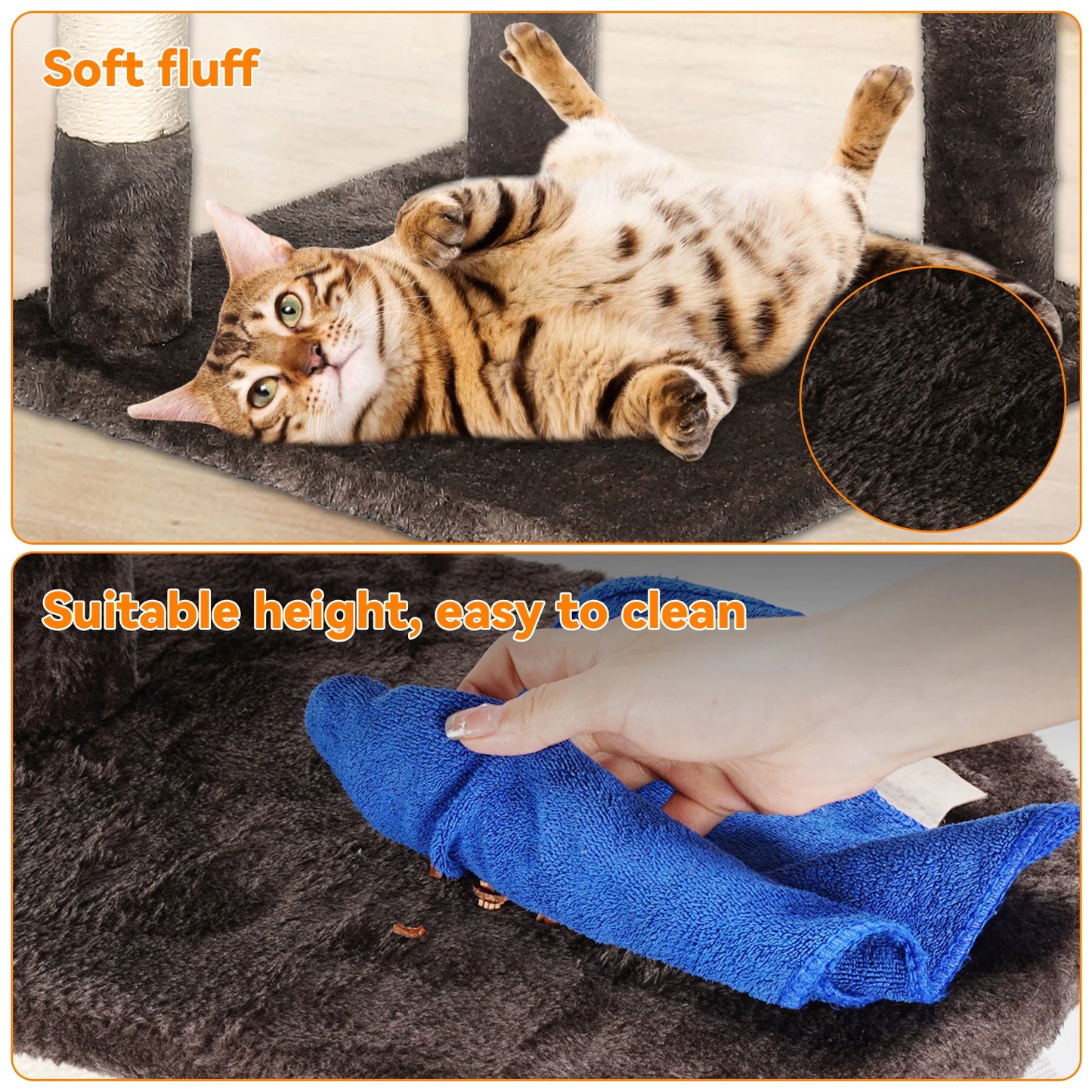 Multi-Level Cat Tree with Scratching Posts