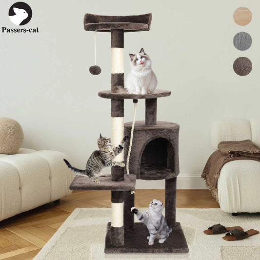 Multi-Level Cat Tree with Scratching Posts