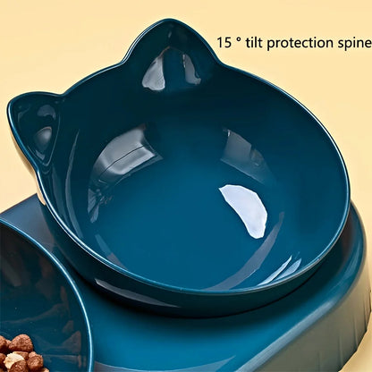 3-in-1 Cat Food & Water Bowl Set