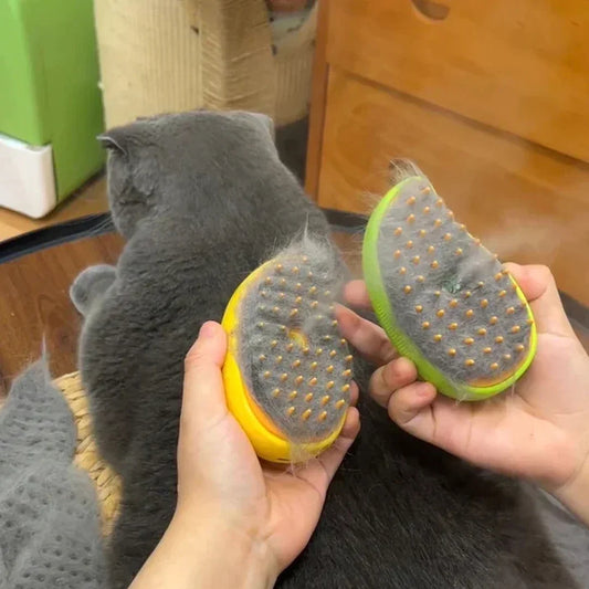 3-in-1 Electric Pet Steam Grooming Brush