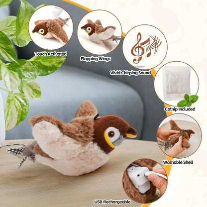 Interactive Catnip Electric Bird Toy