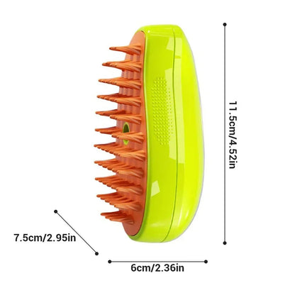 3-in-1 Electric Pet Steam Grooming Brush
