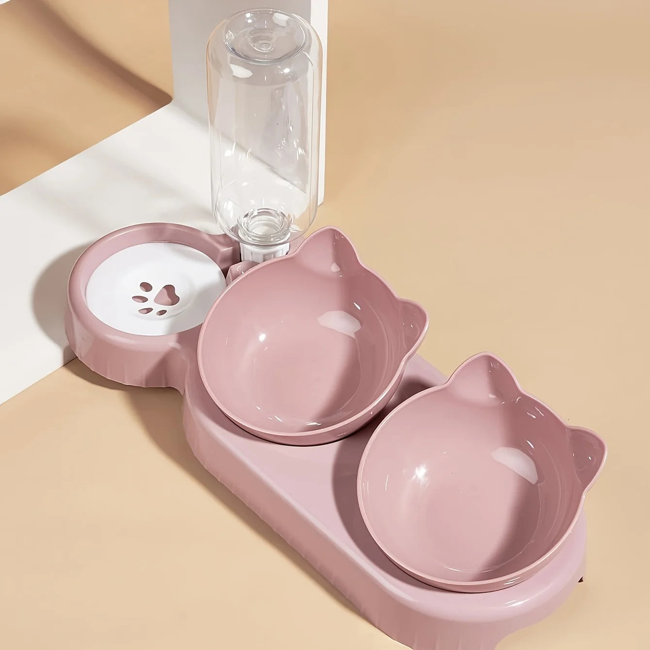3-in-1 Cat Food & Water Bowl Set